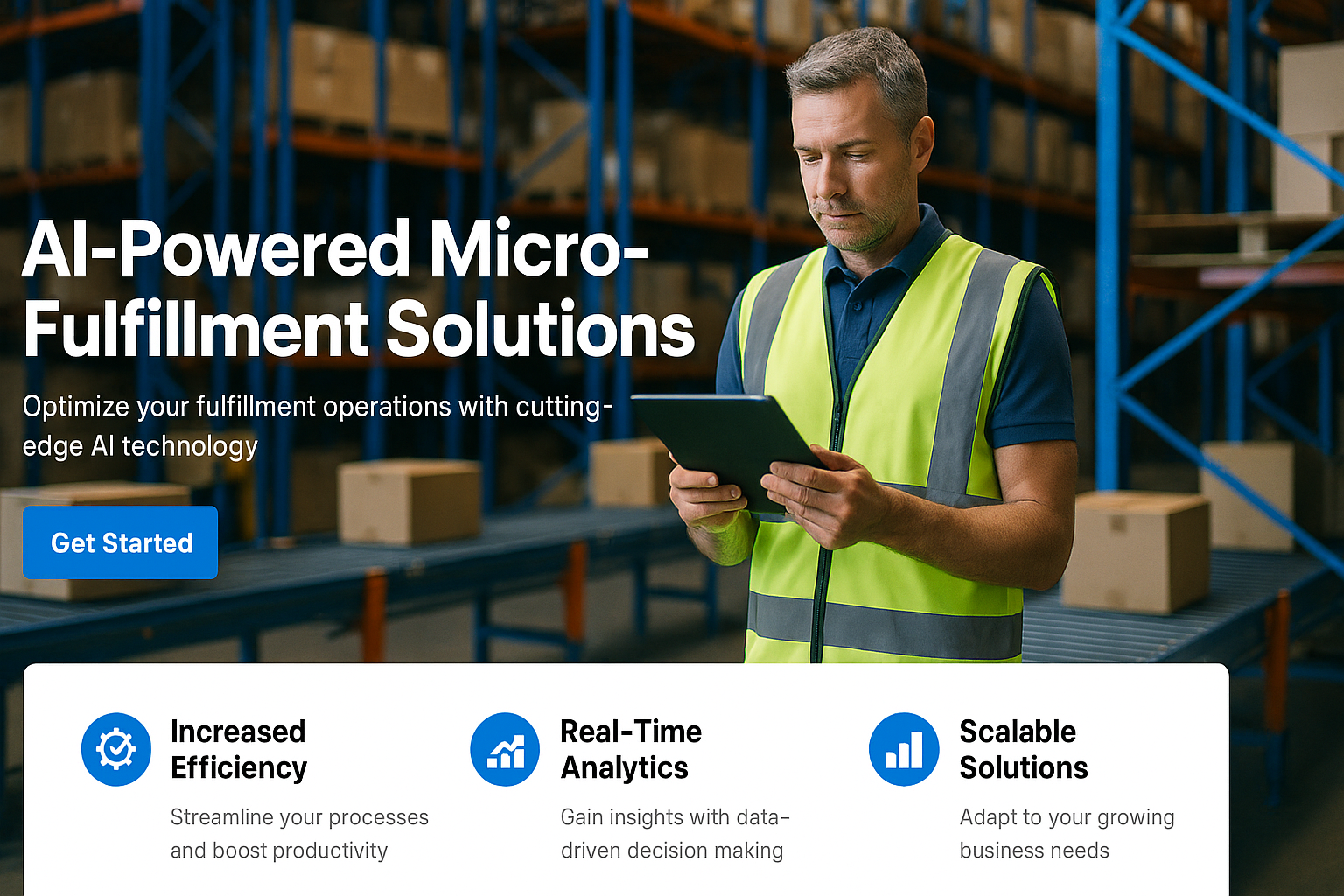 Warehouse Interior - Microfulfillment.ai Technology Dashboard Image